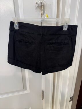 bebe Black High-Waist Cuffed Women's Shorts